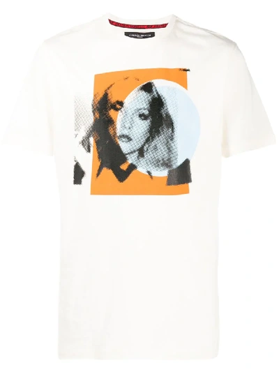 Shop Frankie Morello Celebrity Face Print T-shirt In White