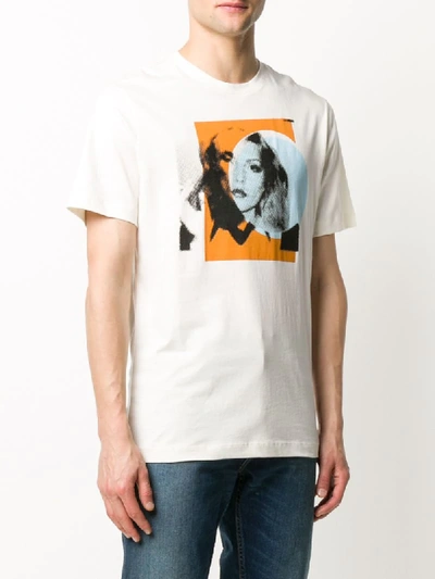 Shop Frankie Morello Celebrity Face Print T-shirt In White