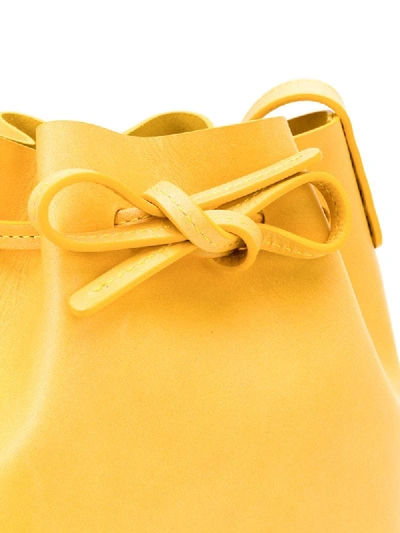 Shop Mansur Gavriel Mini Drawstring Bucket Bag In Yellow