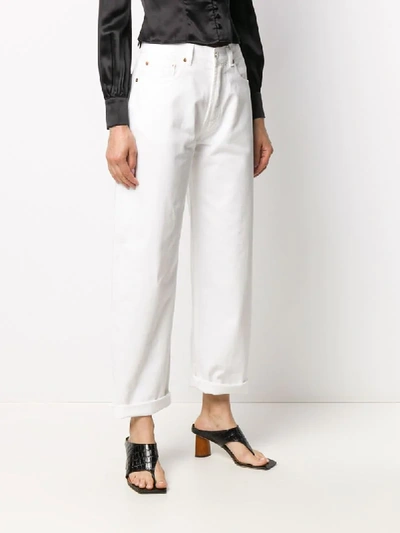 Shop Forte Dei Marmi Couture High Rise Straight-leg Jeans In White