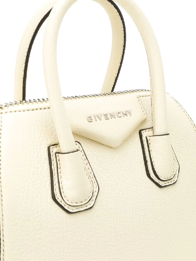 Shop Givenchy Mini Antigona Bag In Neutrals