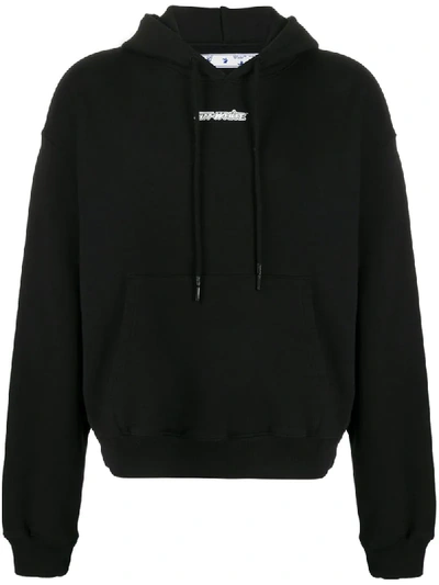 Shop Off-white Maker Arrows Long-sleeved Hoodie In Black