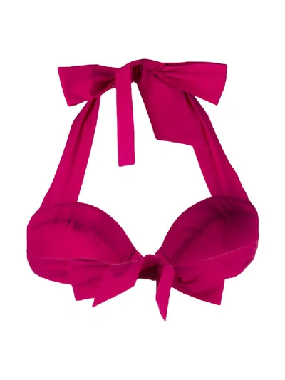 Shop Carine Gilson Push-up Lace Bikini Top In Pink