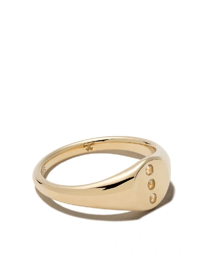 Shop Tom Wood 9kt Yellow Gold Eiril Diamond Ring In 9kt Yellow Gold Rock Crystal