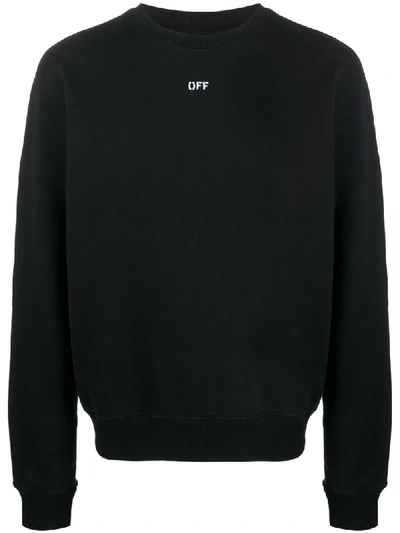 Shop Off-white Stencil Arrows Crew-neck Sweatshirt In Black