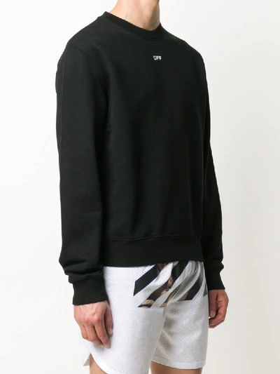 Shop Off-white Stencil Arrows Crew-neck Sweatshirt In Black