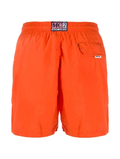 Shop Mc2 Saint Barth Pantone Swim Shorts In Orange