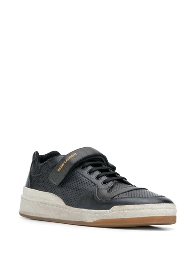 Shop Saint Laurent Sl24 Low-top Sneakers In Black
