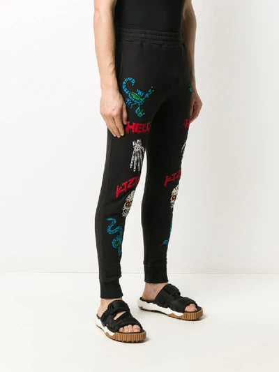 Shop Ktz Skeleton-print Sweatpants In Black