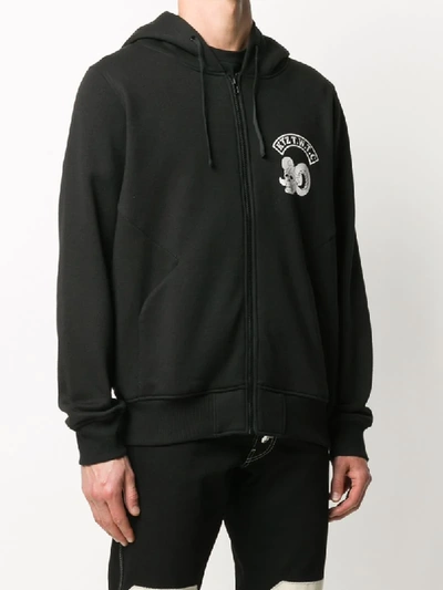 Shop Ktz Zip-through Hooded Sweatshirt In Black