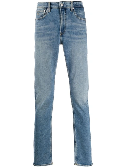 Shop Ck Calvin Klein Slim Fit Faded Jeans In Blue