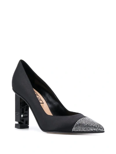 Shop Sergio Rossi Sergio Super Heel Pumps In Black