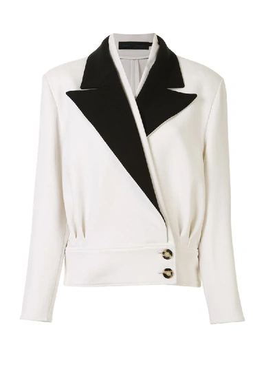 Shop Proenza Schouler Cropped Tailored Blazer In White
