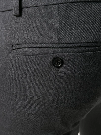 Shop Balmain Skinny-fit Tailored Trousers In Grey