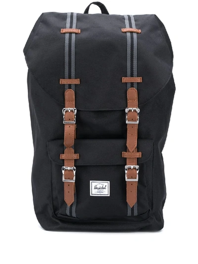 Shop Herschel Supply Co Retreat Buckled Backpack In Black