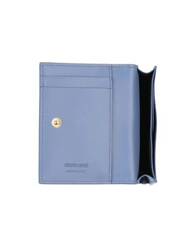 Shop Roberto Cavalli Wallets In Slate Blue