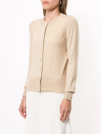 Shop Extreme Cashmere Button-up Cardigan In Neutrals