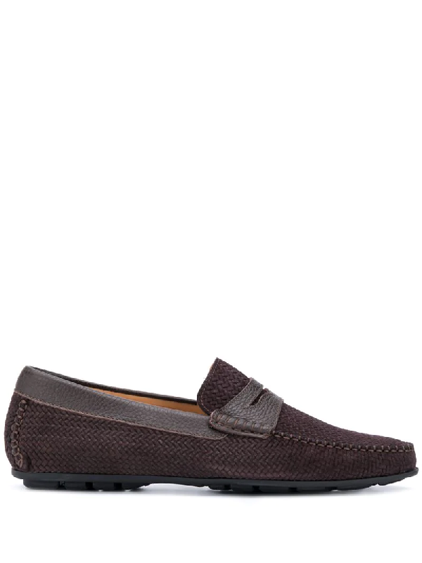woven penny loafers