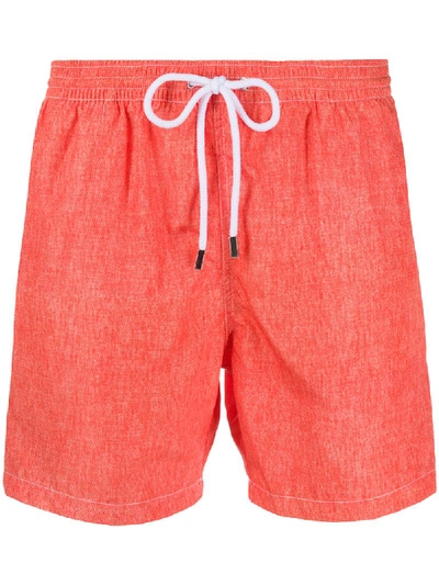 Shop Barba Mid-rise Swimming Shorts In Orange