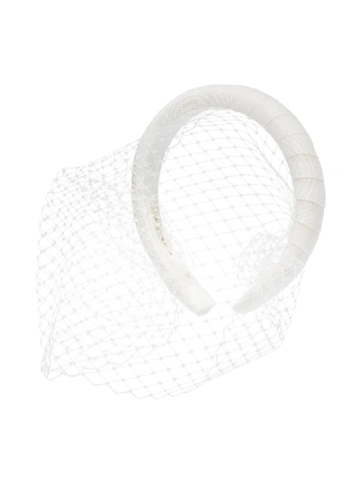 Shop Jennifer Behr Attica Voilette Headband In White