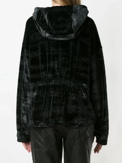 Shop Andrea Bogosian Metallic Sprinkle Hoodie In Black