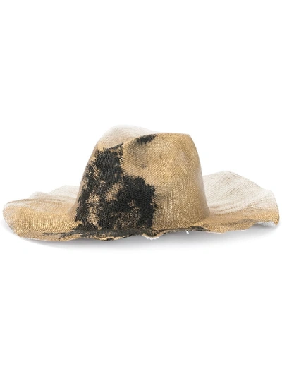 Shop Reinhard Plank Boncia Raw Hat In White