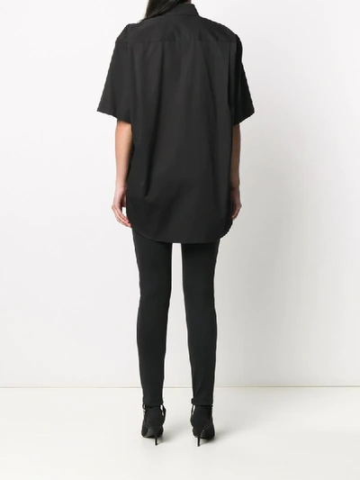 Shop Balenciaga Short-sleeve Boxy Shirt In Black
