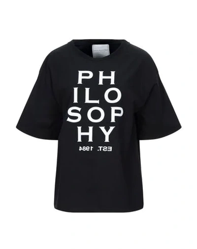 Shop Philosophy Di Lorenzo Serafini T-shirts In Black