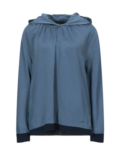 Shop Mm6 Maison Margiela Sweatshirts In Slate Blue