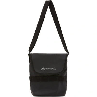 Shop Snow Peak Black Mini Shoulder Messenger Bag