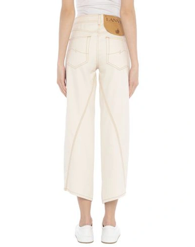 Shop Lanvin Woman Pants Ivory Size 6 Cotton In White