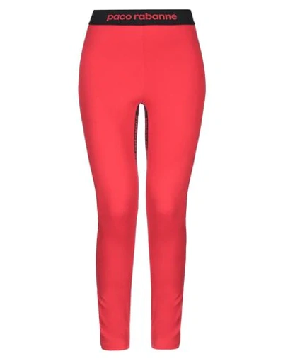 Shop Paco Rabanne Woman Leggings Red Size L Viscose, Polyamide, Elastane