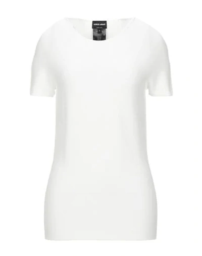 Shop Giorgio Armani Sweater In White