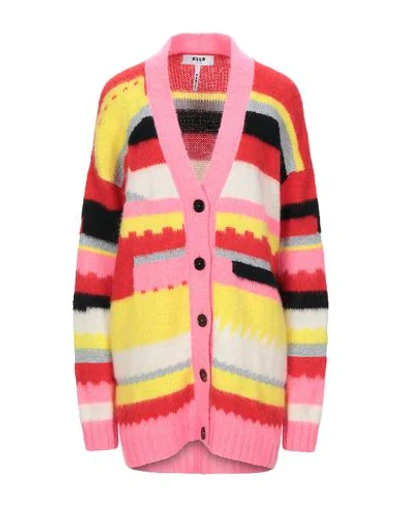 Shop Msgm Cardigans In Pink
