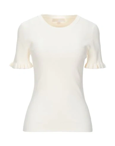 Shop Michael Michael Kors Sweaters In Ivory