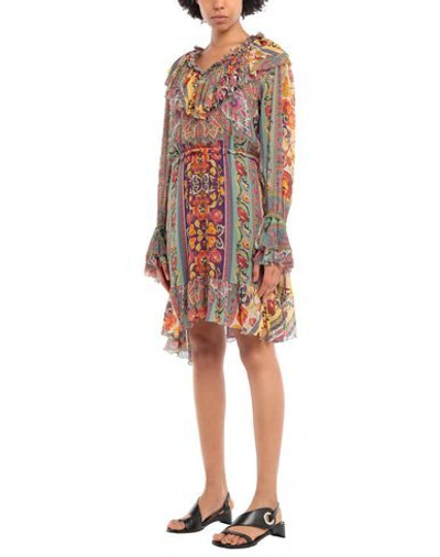 Etro Short Dresses In Green