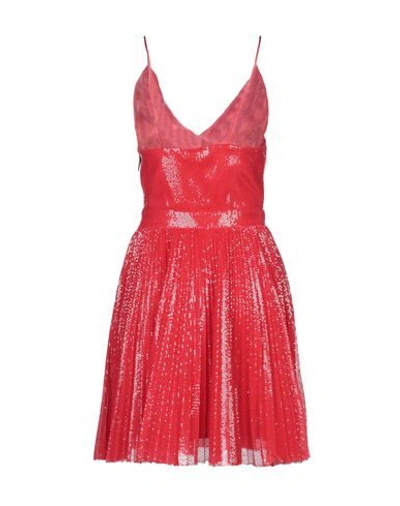 Shop Msgm Woman Mini Dress Red Size 4 Polyester