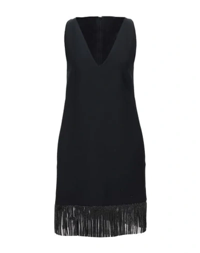 Shop Philosophy Di Lorenzo Serafini Woman Mini Dress Black Size 6 Viscose, Virgin Wool