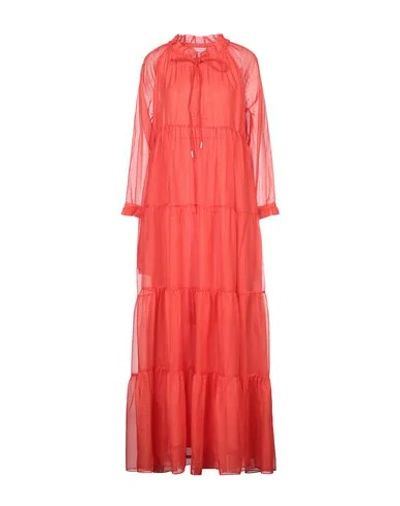 Shop Tory Burch Long Dress In Orange