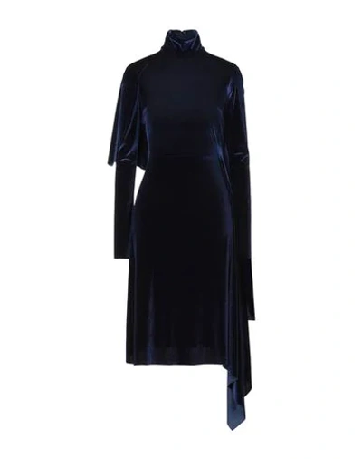 Shop Vetements Knee-length Dress In Dark Blue