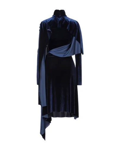 Shop Vetements Knee-length Dress In Dark Blue