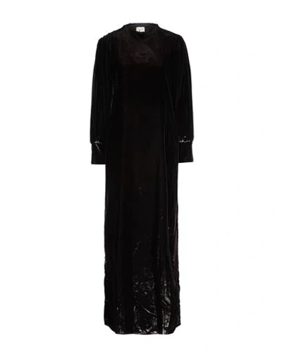 Shop L'autre Chose L' Autre Chose Woman Maxi Dress Dark Brown Size 6 Polyester