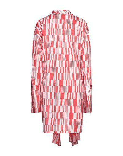 Shop Jw Anderson Woman Midi Dress Red Size S Cotton, Polyester