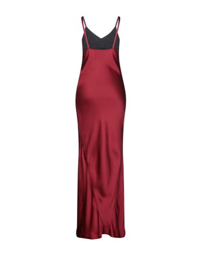 Shop Haider Ackermann Woman Long Dress Burgundy Size 10 Acetate, Rayon In Red