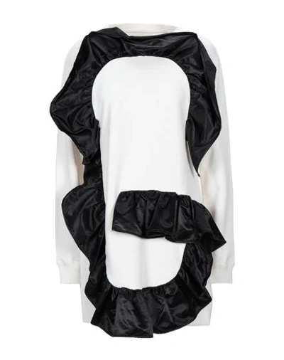 Shop Mm6 Maison Margiela Woman Sweatshirt Ivory Size S Cotton, Polyamide In White