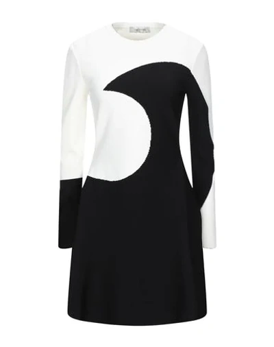 Shop Valentino Garavani Woman Mini Dress Black Size L Viscose, Polyester
