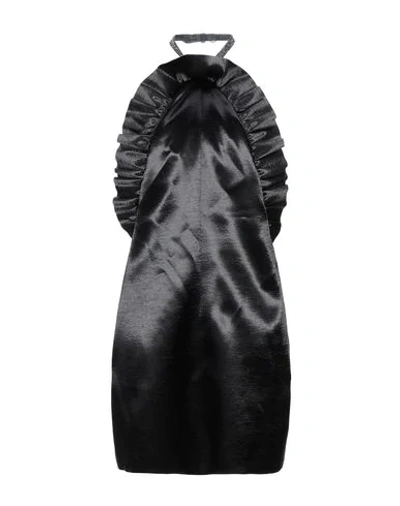 Shop Philosophy Di Lorenzo Serafini Woman Mini Dress Black Size 6 Polyester, Soft Leather