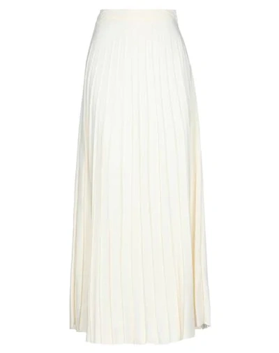 Shop Dondup Long Skirts In Ivory