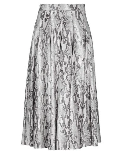 Shop Msgm Woman Midi Skirt Ivory Size 8 Polyester In White