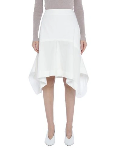 Shop Calvin Klein 205w39nyc Woman Midi Skirt White Size 8 Cotton